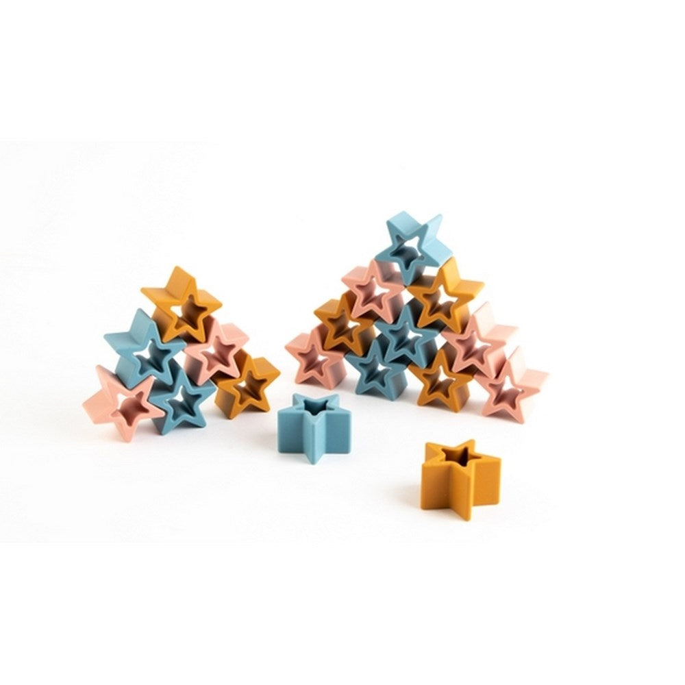 Silicone Stacking Stars - Pack of 18