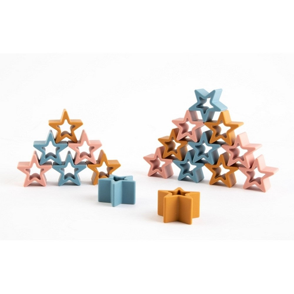 Silicone Stacking Stars - Pack of 18