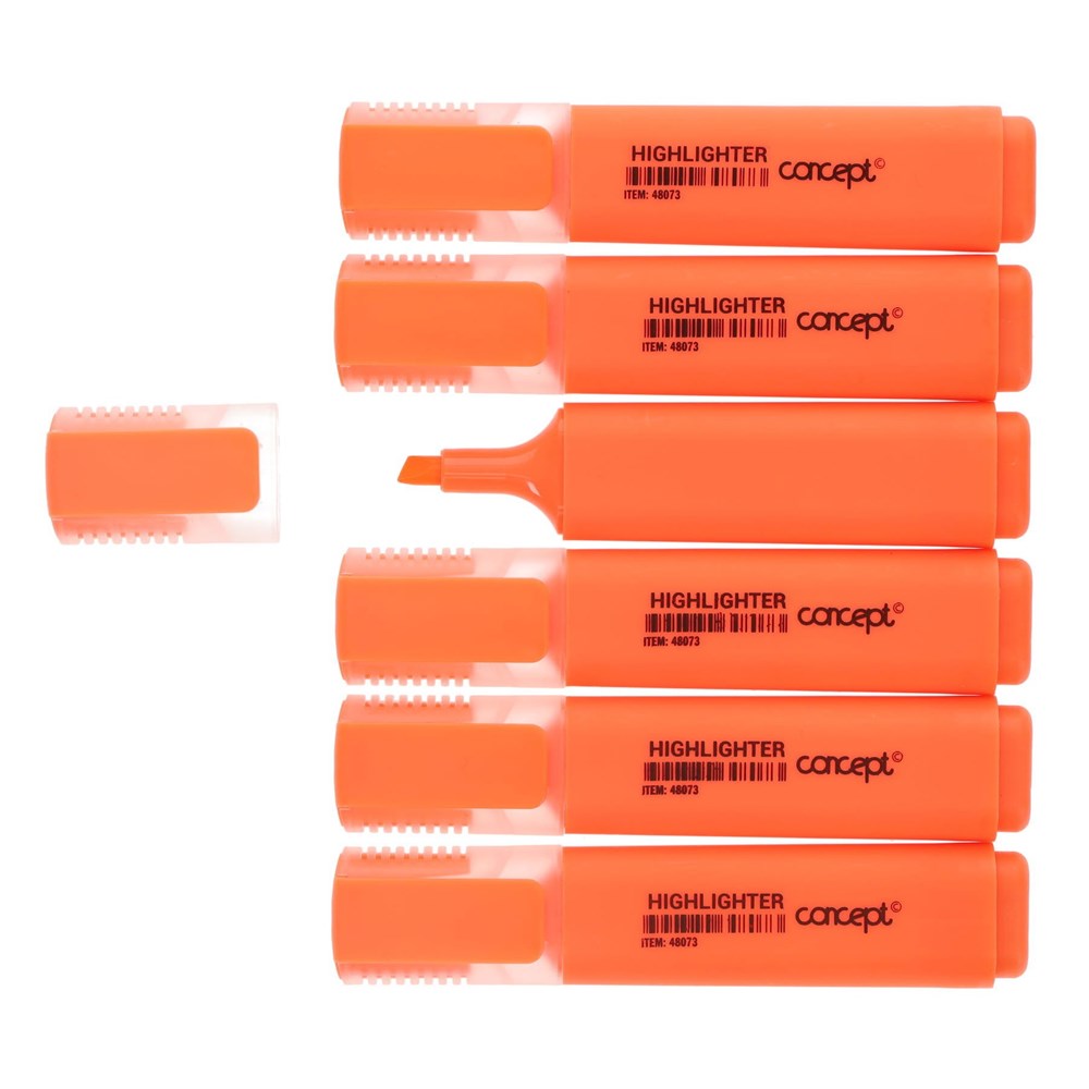 **Concept Fluorescent Highlighter - Orange (Pack Of 10)