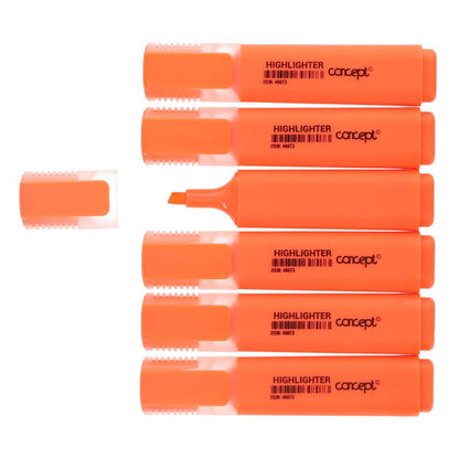**Concept Fluorescent Highlighter - Orange (Pack Of 10)