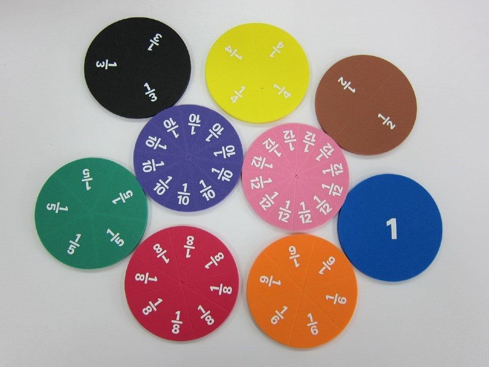 **Edx Printed Foam Fraction Circles Set of 51