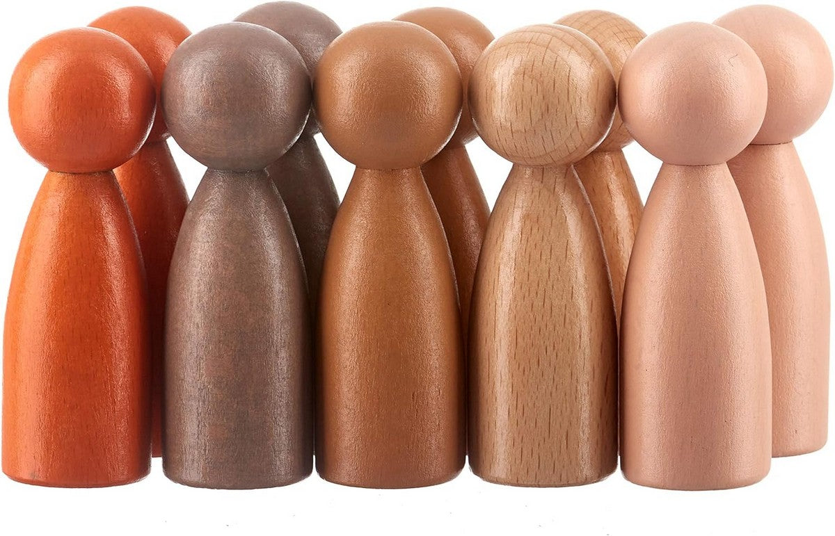 Freckled Frog Peg People around the World Set of 10