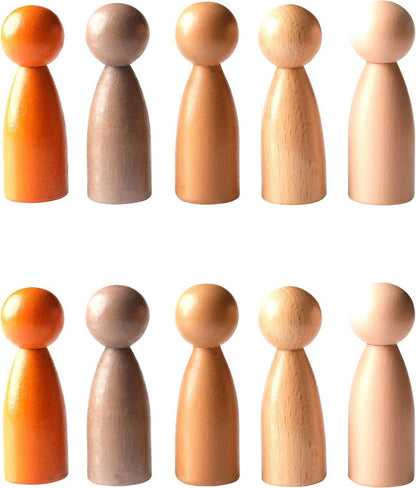 Freckled Frog Peg People around the World Set of 10