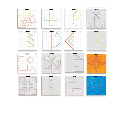 Miniland 6 Geoboards Set (23 cm transparent)