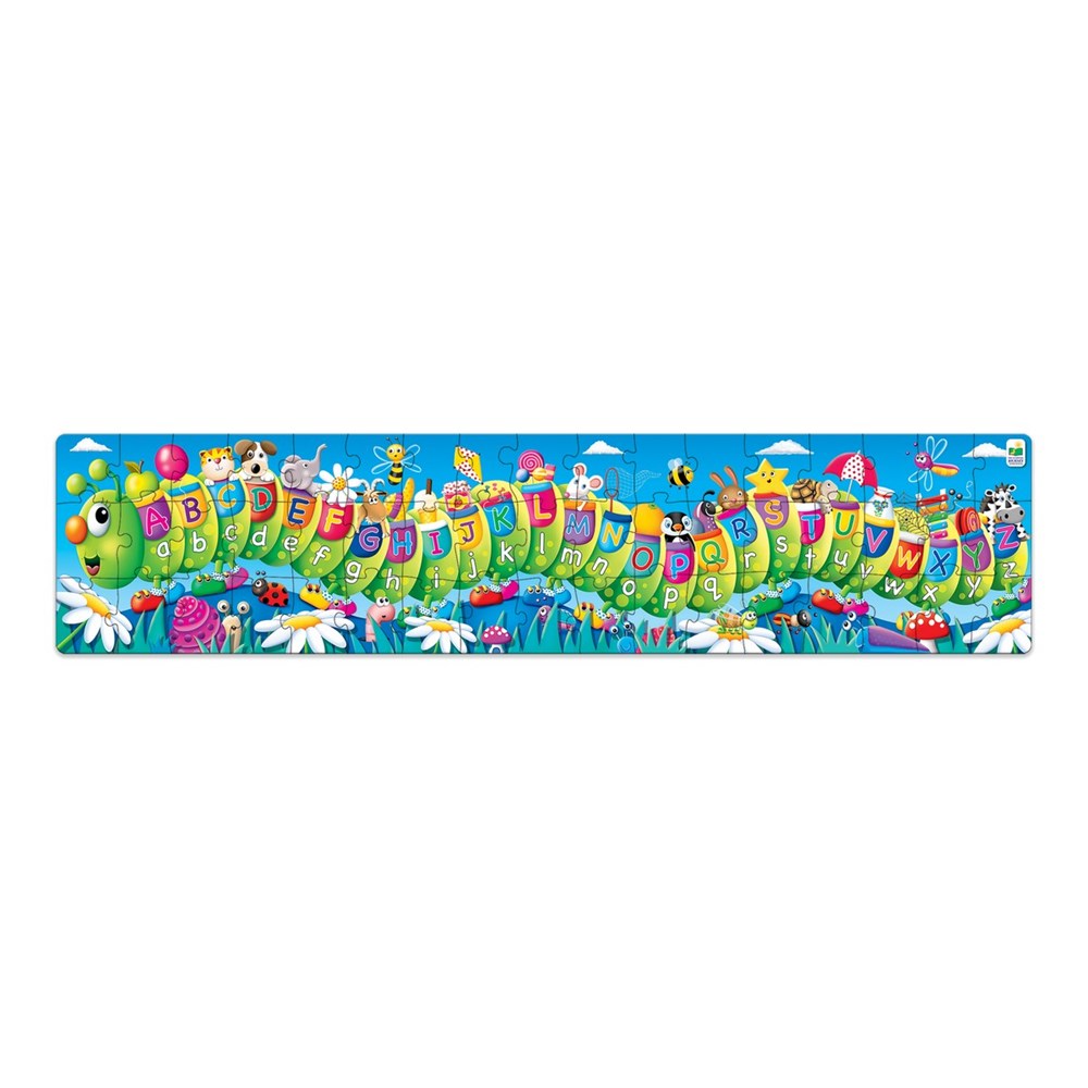 **Long & Tall Puzzle Abc Caterpillar Letters 51 Pcs