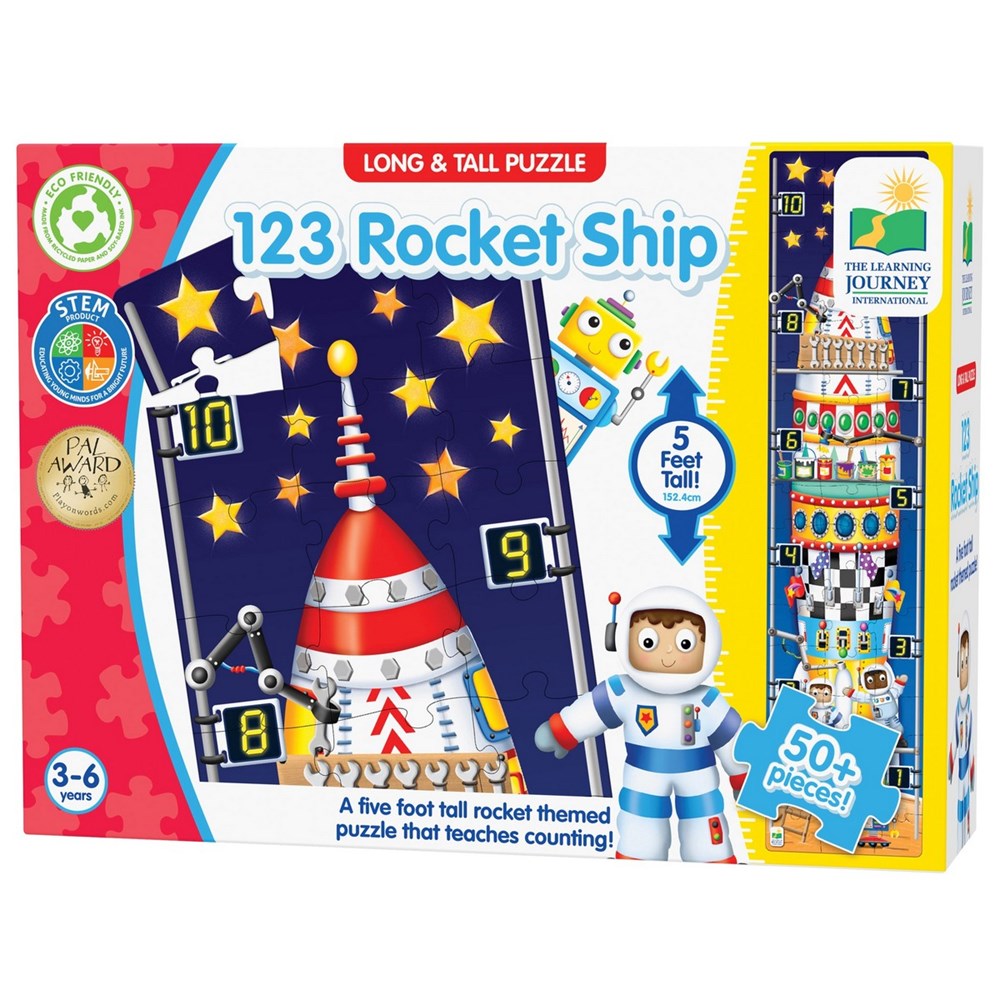 **Long & Tall Puzzles Rocket Numbers 51 Pcs