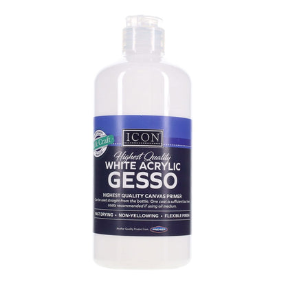 500ml Acrylic Gesso Canvas Primer - White