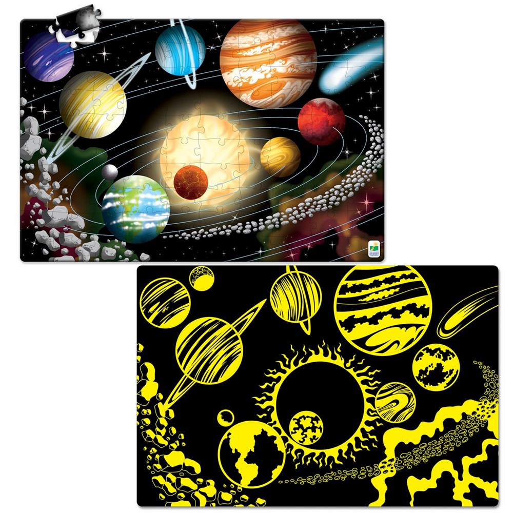 **Puzzle Doubles - Glow In The Dark - Space 100 Pcs