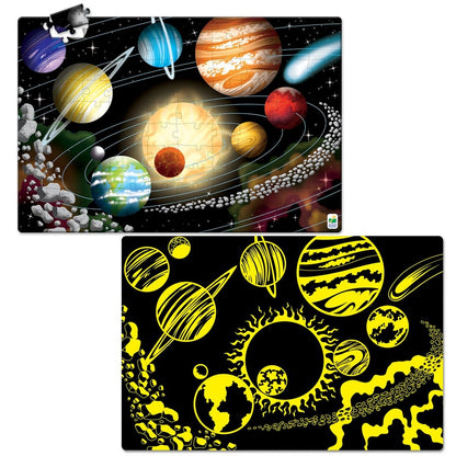 **Puzzle Doubles - Glow In The Dark - Space 100 Pcs