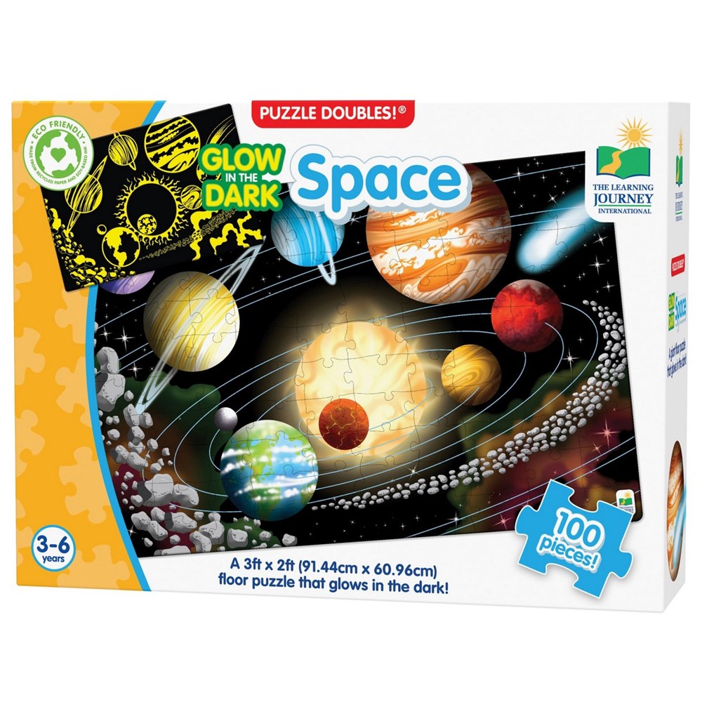 **Puzzle Doubles - Glow In The Dark - Space 100 Pcs