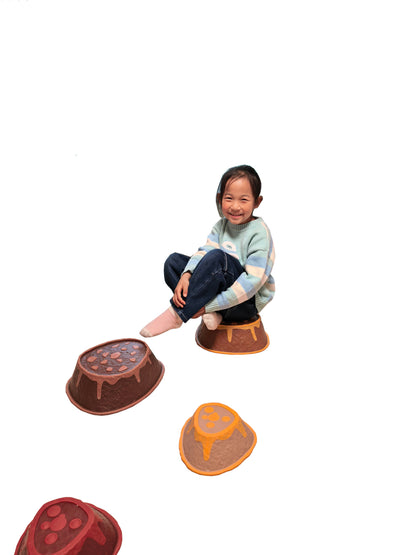 Cleverco Sensory Volcano Stepping Stones Set of 6