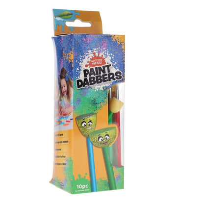 World Of Colour Sponge Dabbers Paintbrushes Tube Of 10