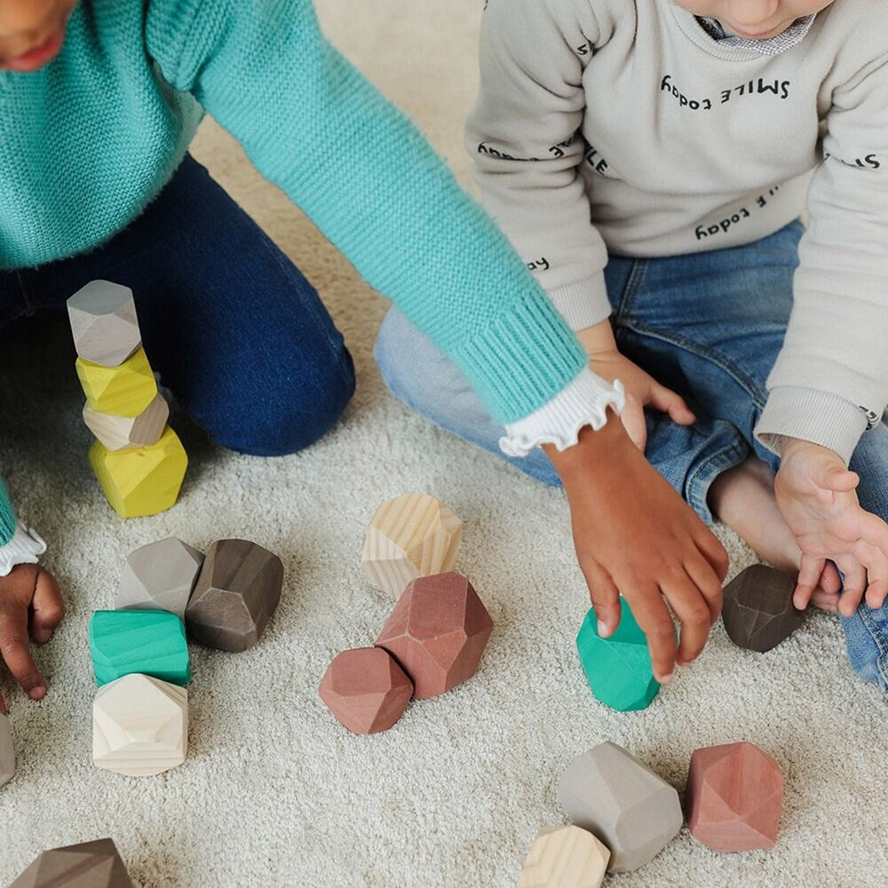 Miniland Towering wood stones 18 pieces