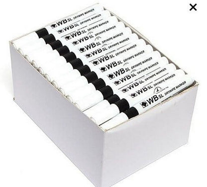 Whiteboard Markers Bullet Tip Black Value Pack Of 100