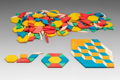 Wooden Pattern Blocks Set of 250