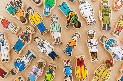 The Wooden Village People Play Figures