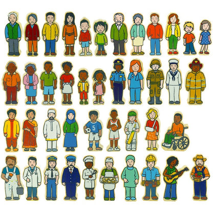 The Wooden Village People Play Figures