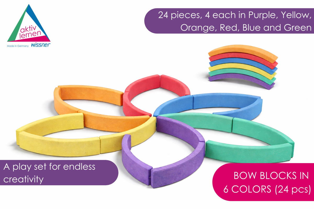 Wissner Bow Blocks in 6 Colours - Set of 24 pcs
