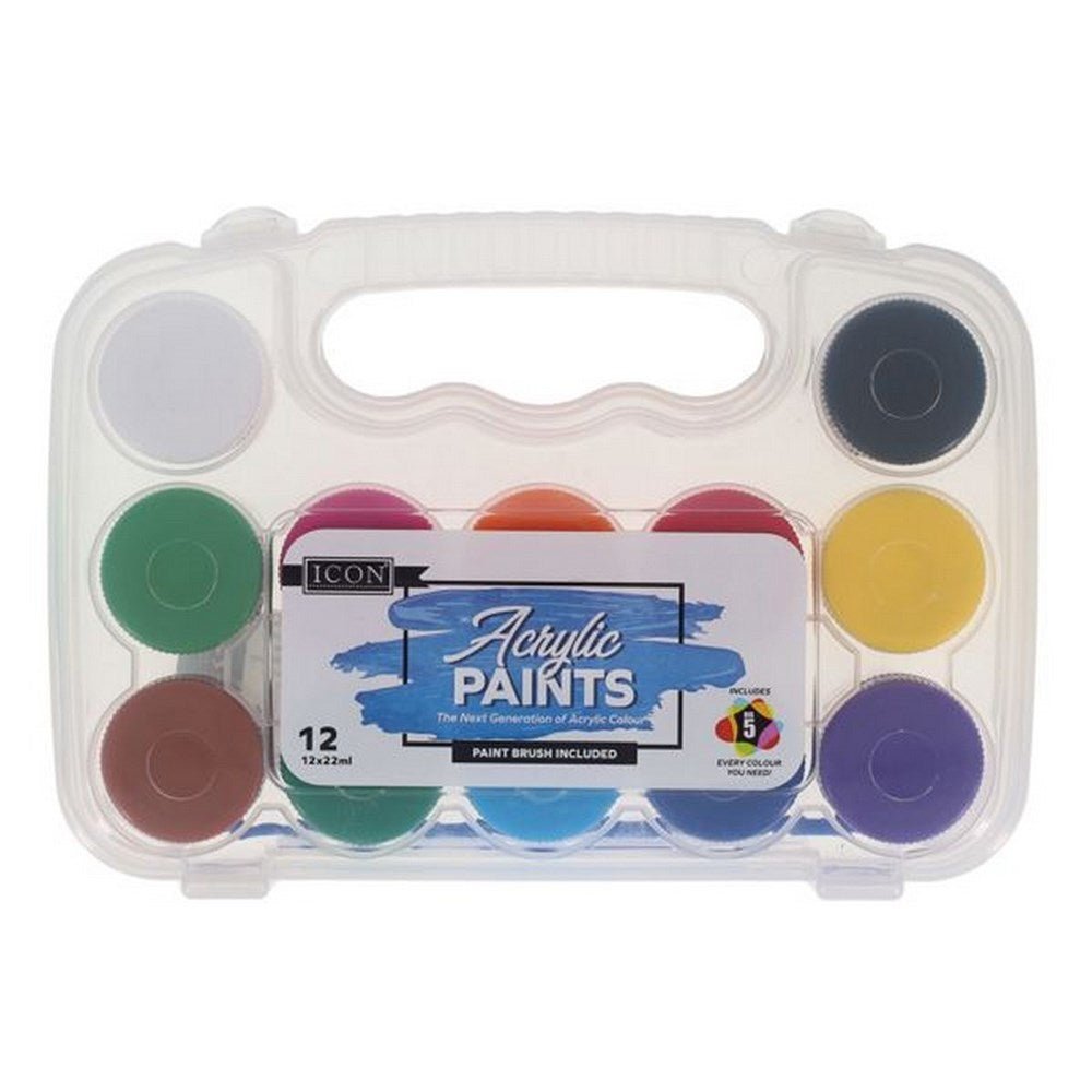 Acrylic Paint Set 12 X 22Ml - ABC School Supplies