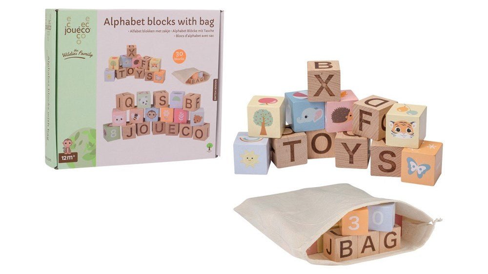Alphabet blocks with bag - ABC School Supplies