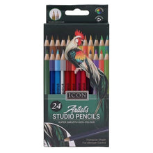 Artists Studio Triangular Colouring Pencils Pack Of 24 - ABC School Supplies