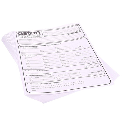 **Aston Index Score Sheets - ABC School Supplies