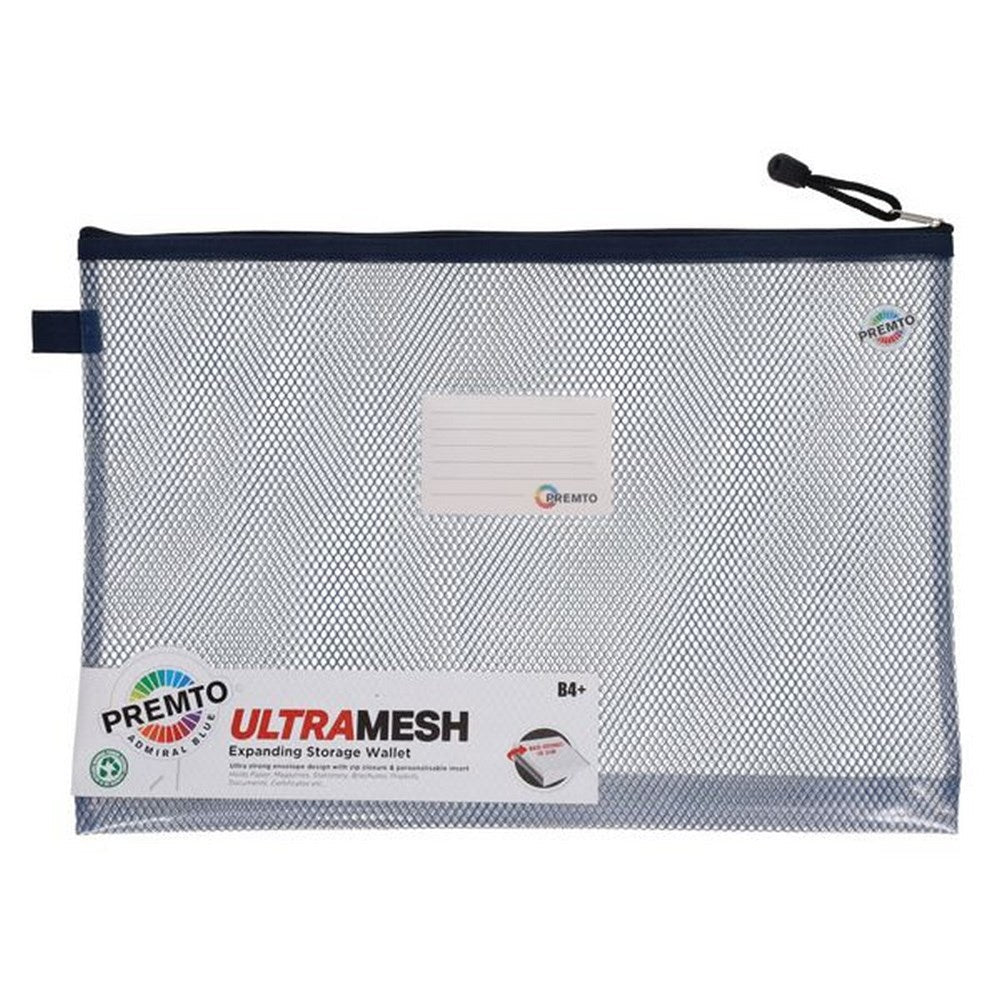 **B4+ Ultramesh Expanding Storage Wallet - Admiral Blue - ABC School Supplies