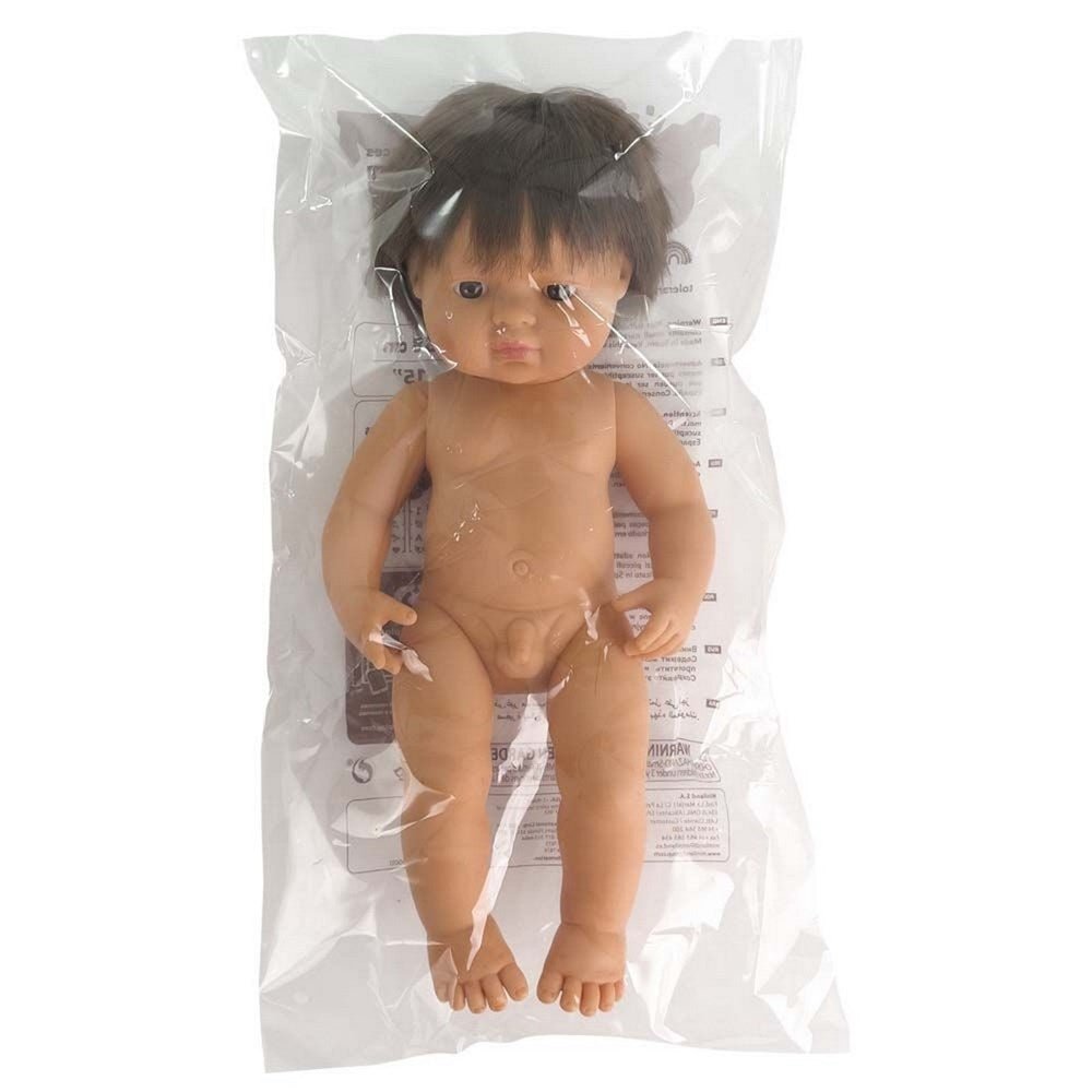 Baby Doll Brunette Boy 38 Cm - ABC School Supplies