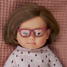 Baby Doll White Girl Down Syndrome Glasses 38 Cm - ABC School Supplies