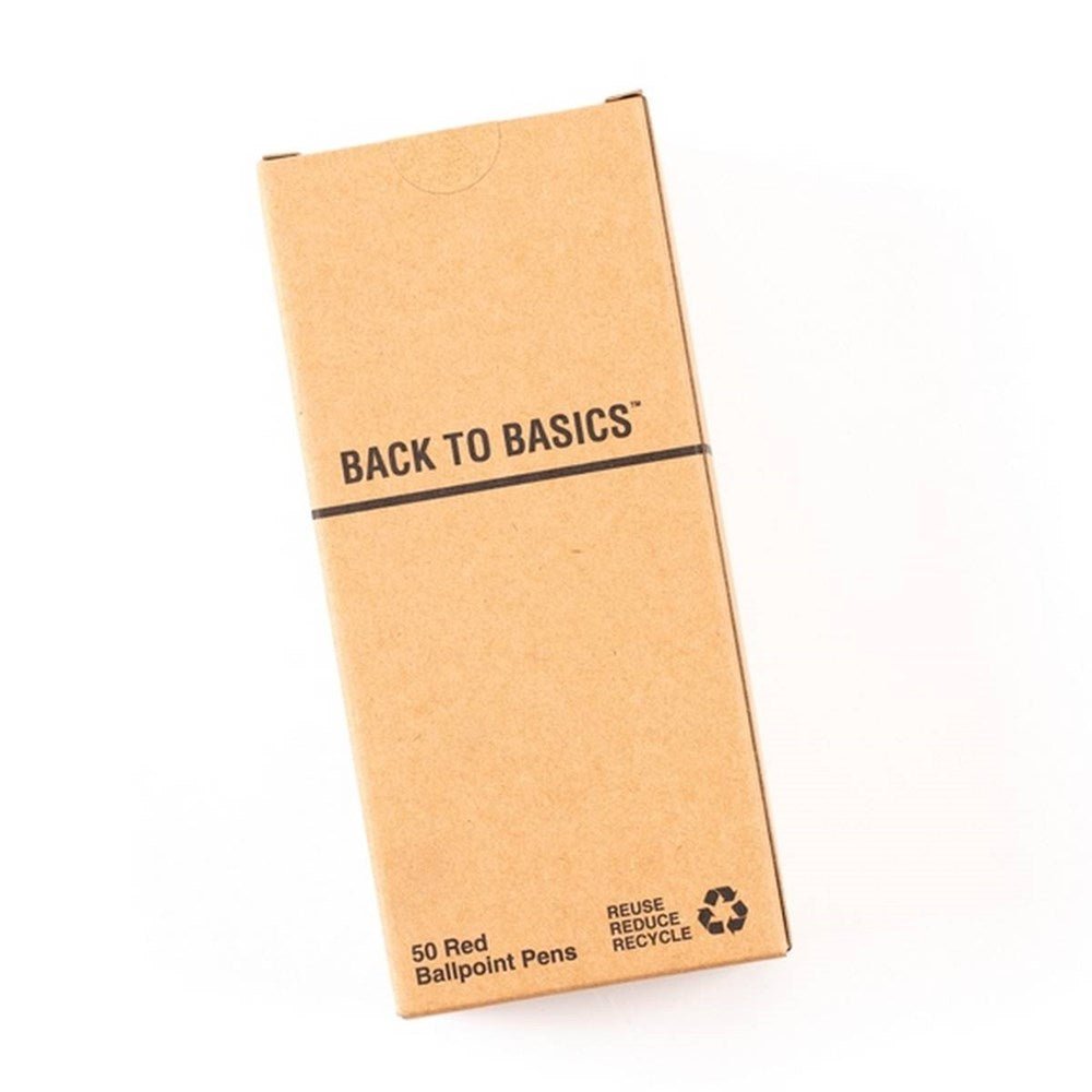 Back To Basics Ballpoint Pen - Pink - Pack Of 50 - ABC School Supplies