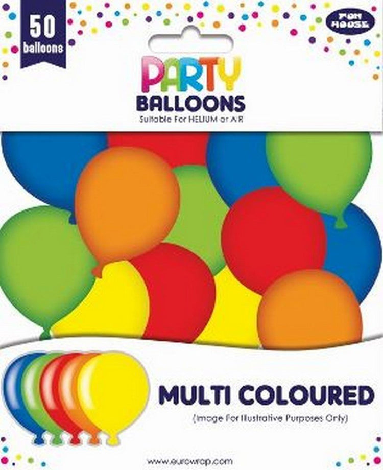 Balloons Assorted Pack of 50 - ABC School Supplies