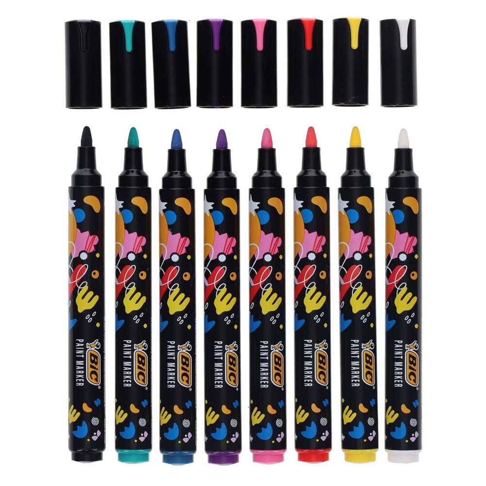 BIC Intensity Paint Markers - Vivid Colours Pack of 8 - ABC School Supplies