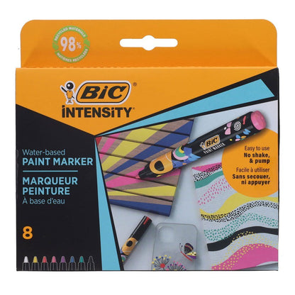 BIC Intensity Paint Markers - Vivid Colours Pack of 8 - ABC School Supplies