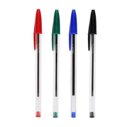 BIC Pkt.4 Cristal Original Ballpoint Pens - Assorted Colours - ABC School Supplies