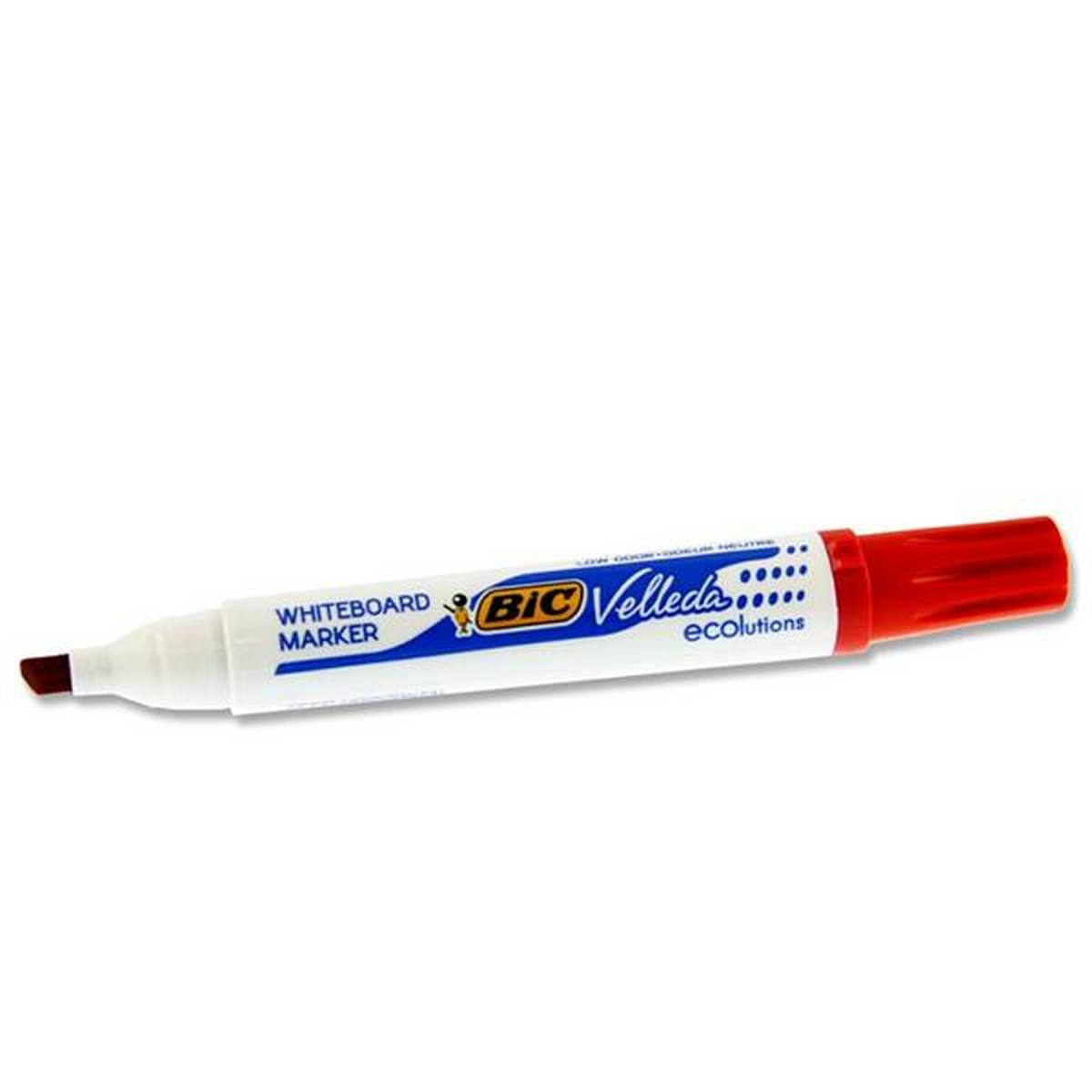 Bic Velleda 1701 Chisel Tip Whiteboard Marker Pack Of 12 - Red - ABC School Supplies