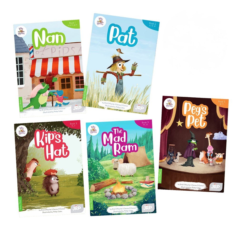 BiDee Phonics Decodable Readers Series 1 Phase 1 - 6 Pack - ABC School Supplies
