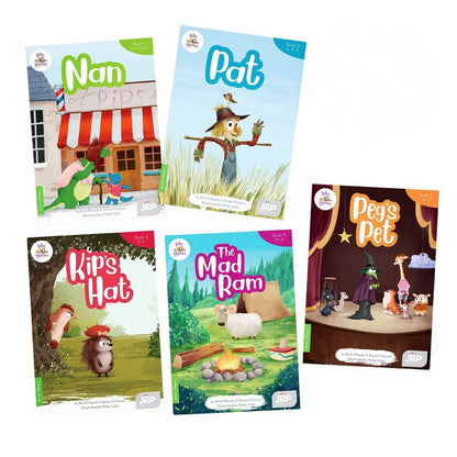 BiDee Phonics Decodable Readers Series 1 Phase 1 - 6 Pack - ABC School Supplies