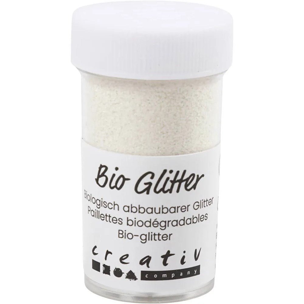 Bio Glitter Tub 27ml - White - ABC School Supplies