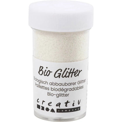 Bio Glitter Tub 27ml - White - ABC School Supplies