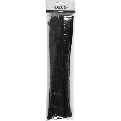 Black Chenille Stems Pipe Cleaners Pack of 50 - ABC School Supplies