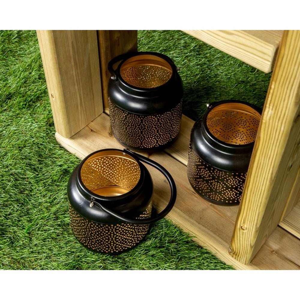 Black Lanterns With Handle - Pack Of 3 - ABC School Supplies