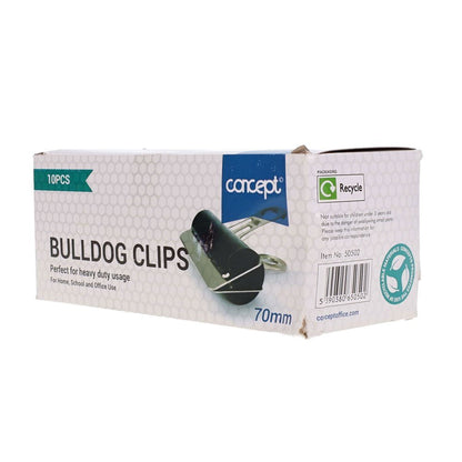 Bulldog Clips 70mm Pack of 10 - ABC School Supplies