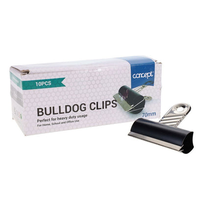 Bulldog Clips 70mm Pack of 10 - ABC School Supplies