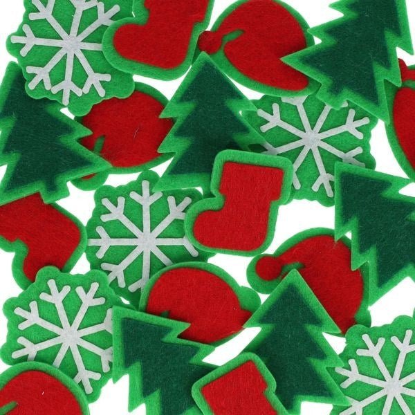 **Christmas Crafting - Festive Felt Asstd Pack of 24 - ABC School Supplies