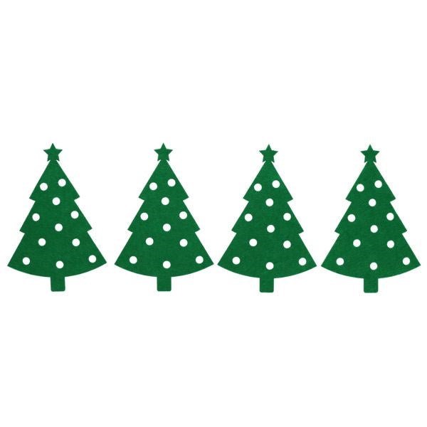 **Christmas Crafting - Large Felt Christmas Tree Pack Of 4 - ABC School Supplies