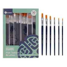 Class Collection Flat Taklon Paint Brushes - Pack of 30 - ABC School Supplies