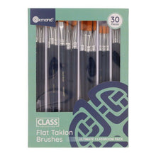 Class Collection Flat Taklon Paint Brushes - Pack of 30 - ABC School Supplies
