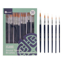 Class Collection Round Taklon Paint Brushes - Pack of 30 - ABC School Supplies