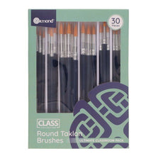 Class Collection Round Taklon Paint Brushes - Pack of 30 - ABC School Supplies