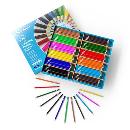 **Classmaster Assorted Colouring Pencils - Pack of 288 - ABC School Supplies